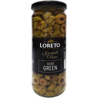 Loreto Sliced Green Olives 430Gm