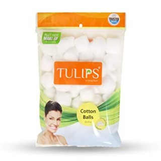Tulips Cotton Balls White 50s Pcs