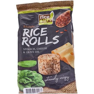 RiceUP BROWN RICE ROLLS SPINACH CHEESE & OLIVE OIL 50gm