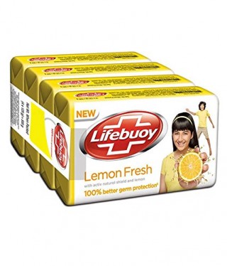 LIFEBUOY LEMON FRESH SOAP 4X125G B3G1