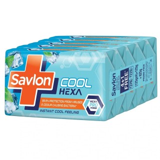 Savlon Cool Hexa Soap 125gx4+1_PSVSO0095