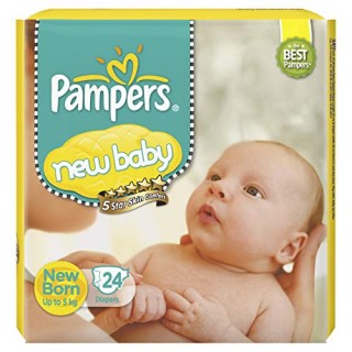 PAMPERS BABY DIAPERS NEW BABY 24P