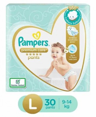 PAMPERS PANTS BABY PREMIUM CARE LRG 30P