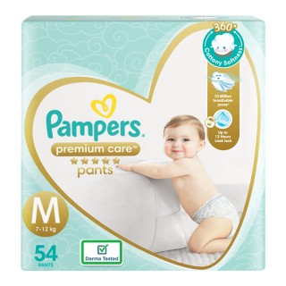 PAMPERS PANTS BABY PREMIUM CARE MED 54P