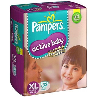 PAMPERS BABY DIAPERS ACTIVE BABY XL 32P