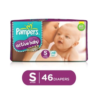 PAMPERS BABY DIAPER ACTIVE BABY SML 46P