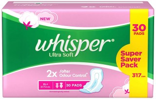 WHISPER SAN PAD ULTRA SOFTER XL+ 30P